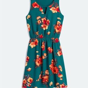 Market & Spruce Floral Kids Dress - Teal and Red